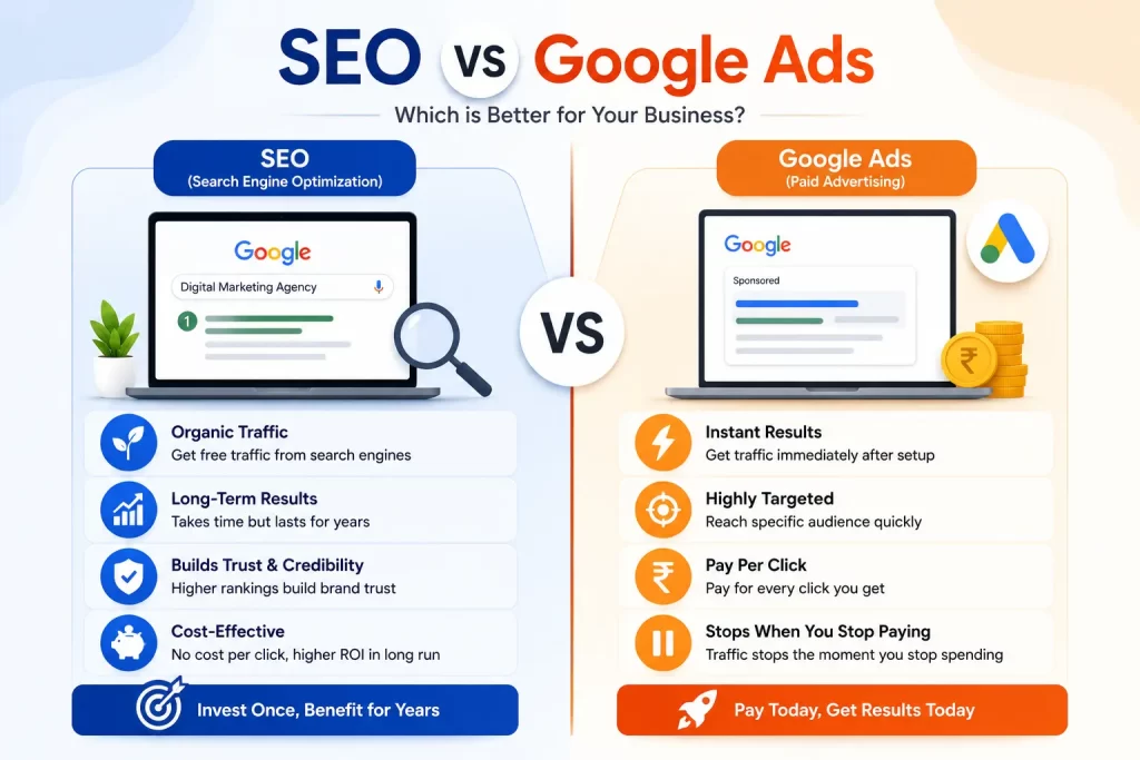 Seo vs google ads for small businesses