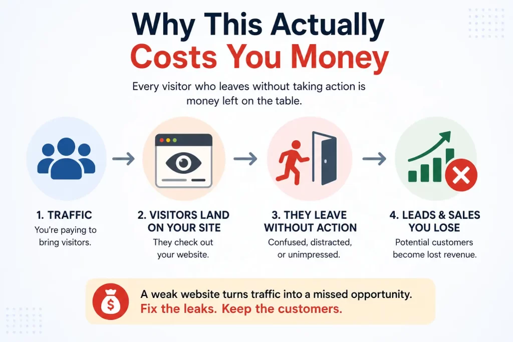why users left websites without taking actions and how to engage users in websites.