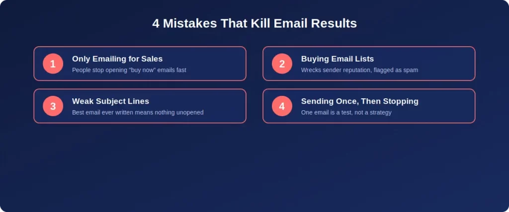 common email marketing mistakes small businesses make